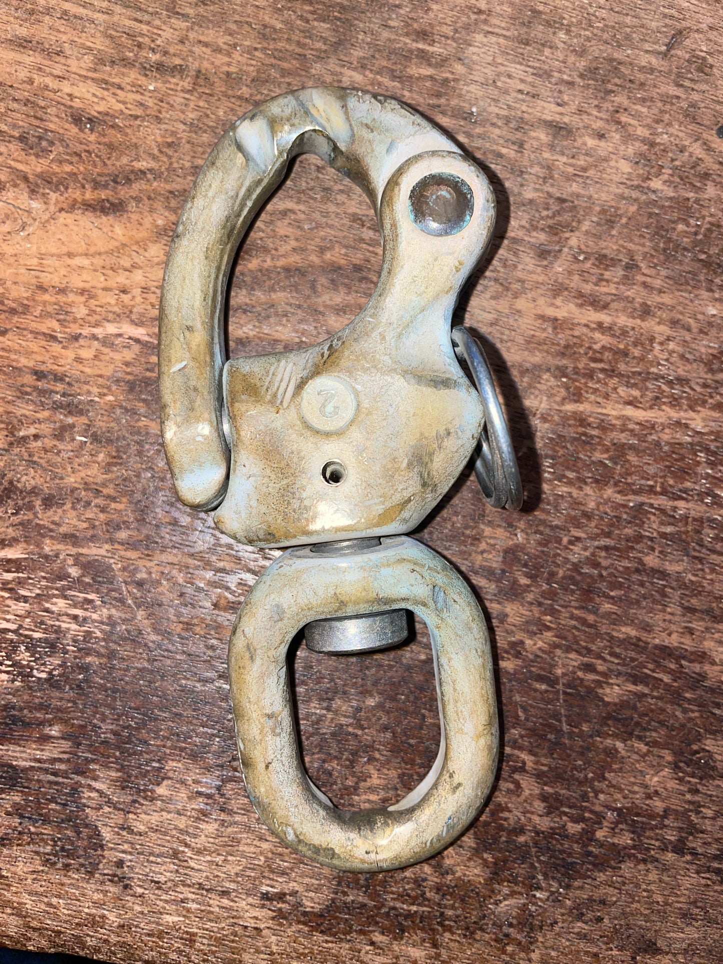 Vintage Merriman #2 Bronze 3/4" Snap Shackle Swivel Bail